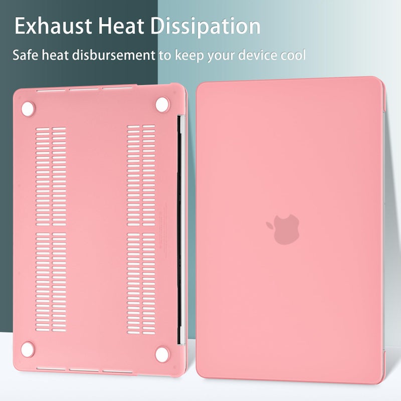 May Chen Compatible with MacBook Pro 13 inch Case 2022 2021 2020 Release Model A2338 M2 M1 A2251 A2289, Plastic Hard Shell Case Keyboard Cover for MacBook Pro 13 Touch Bar Fits Touch ID, Matte Pink - Image 4